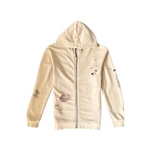 Jack & Jones Originals Zip-Up Distressed Hoodie - Men’s Size Small